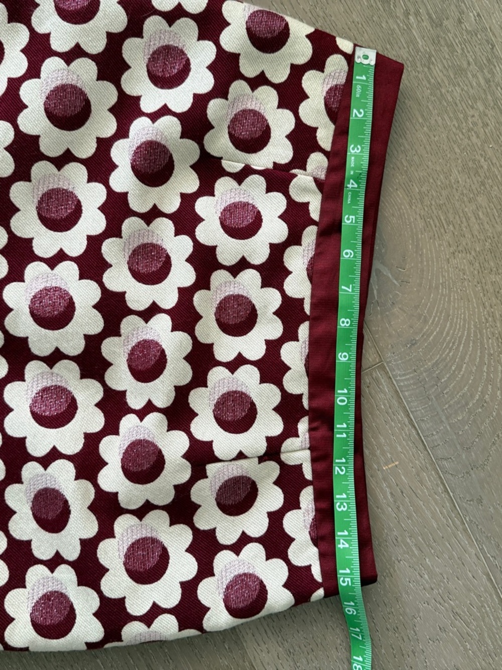 Boden Floral Jacquard Pencil Skirt in Burgundy and Cream - Picture 5 of 6